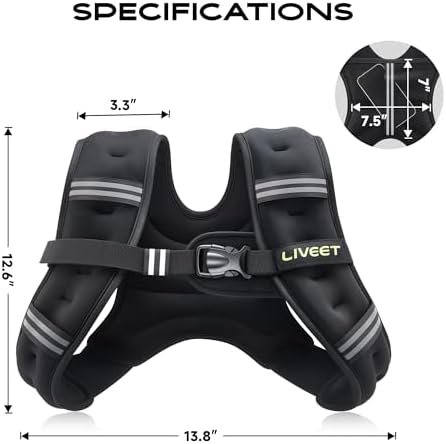 SGS Certified Weighted Vest for Women with Pocket | Reflective Weight Vest 15 lb for Men Running Strength Training | Ad