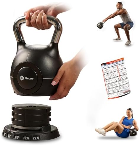 LifePro Adjustable Kettlebells – 2|5 lb Strength Training Weight Set for Full-Body Fitness Workouts LifePro Adjustable