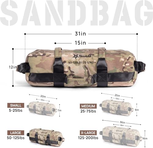 Yes4All Adjustable Sand Bags for Workout, Ideal for Home Gym and Fitness Lovers, Multiple Colors and Sizes Available (5