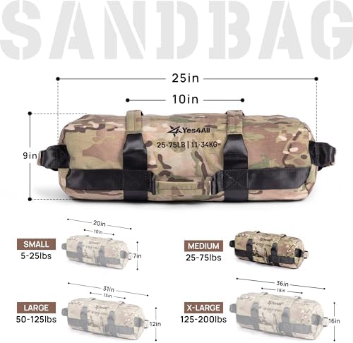Yes4All Adjustable Sand Bags for Workout, Ideal for Home Gym and Fitness Lovers, Multiple Colors and Sizes Available (5