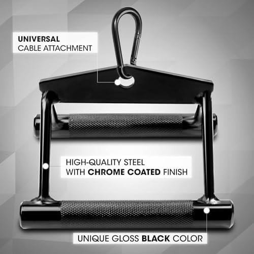 Yes4All Cable Machine Attachment, Double D Handle & Tricep Rope Cable Attachment, Gym Weight Machine Accessories Load 88