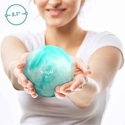 Yes4All Weighted Toning Balls for Exercise and Pilates | Yes4All Soft Medicine Balls for Balance and Flexibility Traini