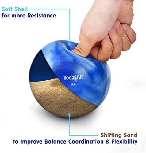 Yes4All Weighted Toning Balls for Exercise and Pilates | Yes4All Soft Medicine Balls for Balance and Flexibility Traini