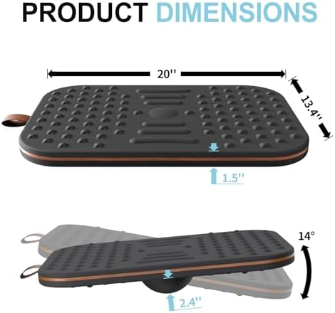 2-in-1 Dual-Sided Wobble Board & Anti-Fatigue Standing Mat for Standing Desk at Home and Gym | Balance Board and Anti-F