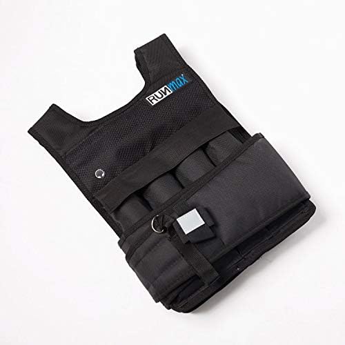 RUNmax Pro Weighted Vest for Men and Women - Portable & Adjustable - Workout, Fitness & Recovery - Up to 60lbs with Shou