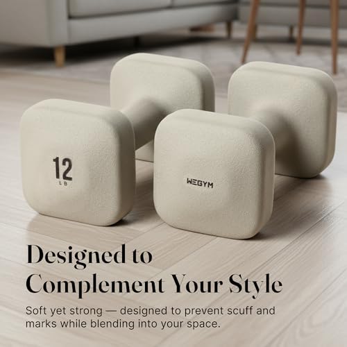 SafeGrip Square Dumbbells Anti Slip Handles for Home Workouts | WeGym SafeGrip Square Dumbbells Stable Design Prevents