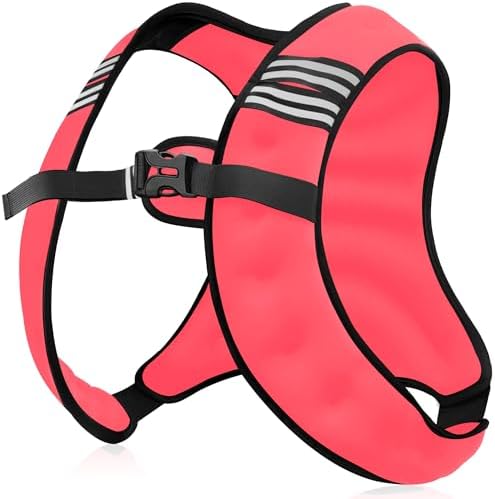 Weighted Vest for Men and Women - 10/15/20lbs - Reflective Stripe - Workout Equipment for Strength Training, Running, Wa