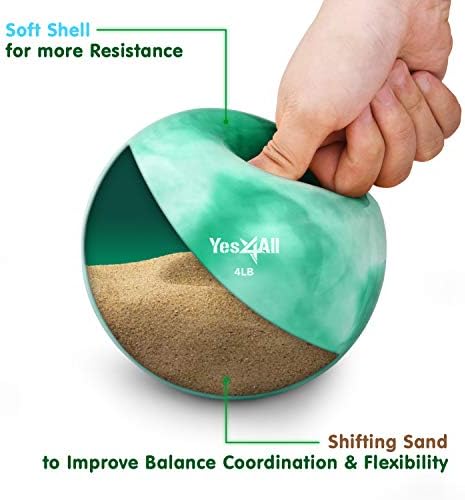 Yes4All Weighted Toning Balls for Exercise and Pilates | Yes4All Soft Medicine Balls for Balance and Flexibility Traini