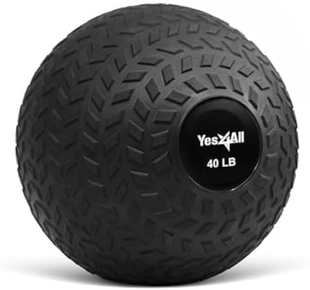 Yes4All Slam Balls, Durable PVC Sand Filled, Core Strengthening Workout Ball for Fitness Enthusiasts at Home Gym