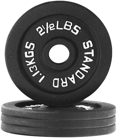 Fitvids Cast Iron Weight Plates for Strength Training and Weightlifting - Home Gym Essential | Fitvids Cast Iron 1-Inch