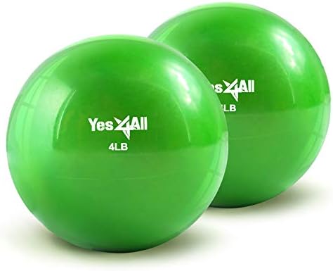 Yes4All Weighted Toning Balls for Exercise and Pilates | Yes4All Soft Medicine Balls for Balance and Flexibility Traini