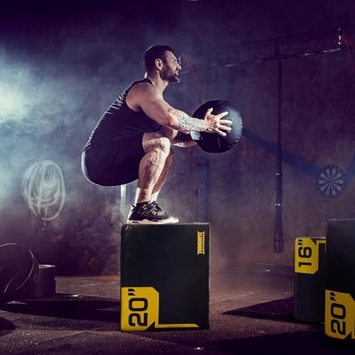 ToughFit Plyo Box - Adjustable Height Foam Plyometric Box for MMA and Crossfit Enthusiasts - Ideal for Home Gym Training