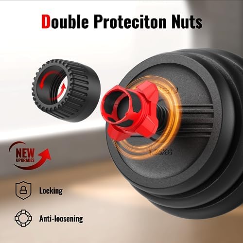 FEIERDUN Adjustable Dumbbells for Home Gym Use by Men and Women during Fitness Exercises