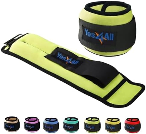 Yes4All Adjustable Wrist & Ankle Weights - Weighted Bands for Fitness Workout, Walking, Jogging and Pilates for Women, M