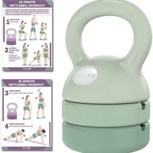 Polyfit Adjustable Kettlebell 5 lb - 12 lb | Kettlebell Weights Set for Home Gym | Kettlebell Sets for Women at Home