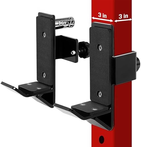 Yes4All Heavy Duty Power Rack J-Hooks & Attachments for 2x2 & 3x3 Power Racks – Ideal for Home Gym Fitness Lovers