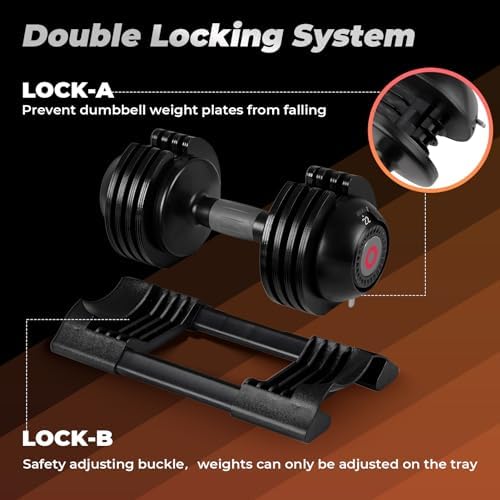 Adjustable Dumbbell Set for Home Gym Enthusiasts | Adjustable Dumbbells with Weight Plates for All Levels | Adjustable