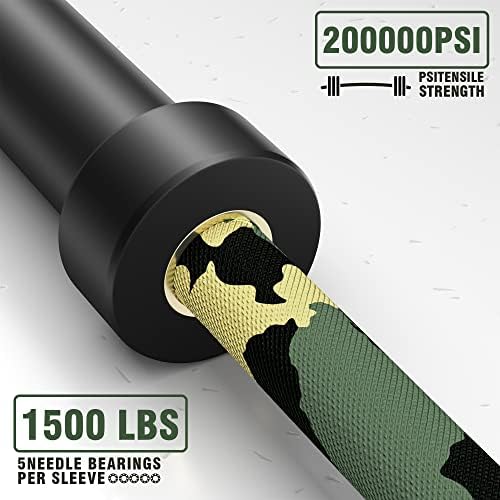 Olympic Barbell for Weightlifting 700LB, Fitness Buffs, Home Gym, Strength Training, 9'9" Long
