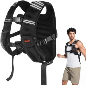 Odorless Weighted Vest 12lbs/16lbs/20lbs/30lbs/40lbs for Woman Men Running Walking Exercise Strength Training