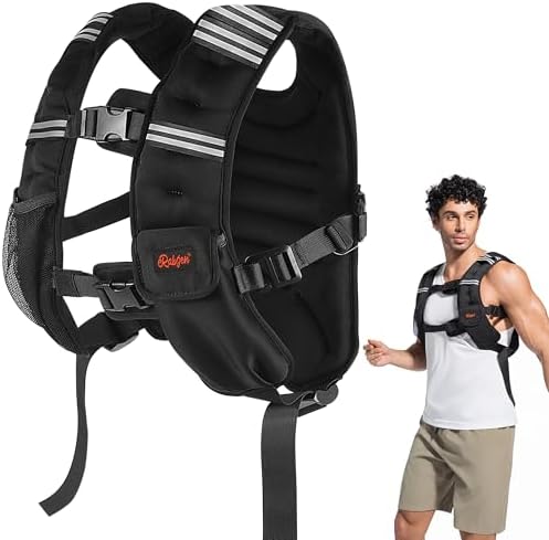 Odorless Weighted Vest 12lbs/16lbs/20lbs/30lbs/40lbs for Woman Men Running Walking Exercise Strength Training