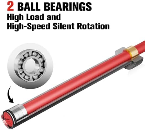 RitFit 7FT Olympic Barbell for Strength and Weightlifting Training - 2 Inch Olympic Bar for Squat, Deadlift, Bench Press