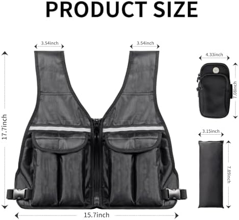 Prodigen Adjustable Weighted Vest for Weight Loss and Strength Training | Prodigen Weight Vest with 8 Removable Sandbag