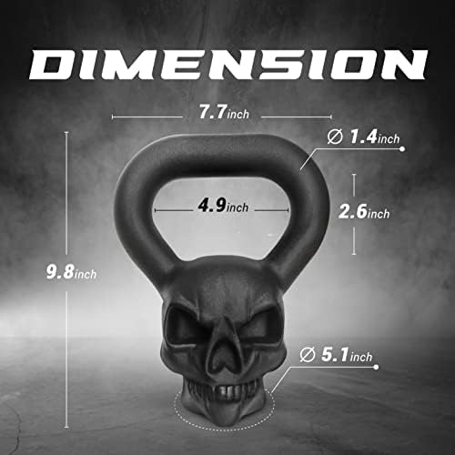 Yes4All Special Shape Kettlebell, Upgraded & Multifunctional for Advanced Training, Solid Cast Iron Powder Coated, Anti-