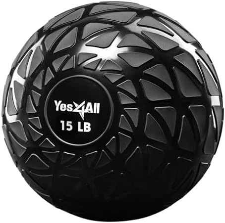 Yes4All Slam Balls, Durable PVC Sand Filled, Core Strengthening Workout Ball for Fitness Enthusiasts at Home Gym