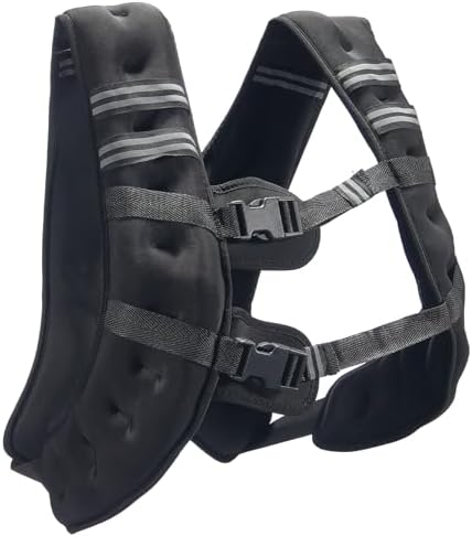 VEVOR Weighted Vest for Strength Training and Weight Loss, Reflective Stripe, Adjustable Buckle, 12/16/20/30 lbs
