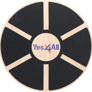 Yes4All 300lbs Wooden Wobble Board, 360-Degree Balance Board for Adults, Anti-Skid Texture Stylish Balance Trainer