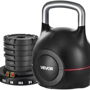 VEVOR Adjustable Kettlebell for Full-body Workout and Cross-Training | VEVOR Die-Cast Aluminum Adjustable Kettlebell fo