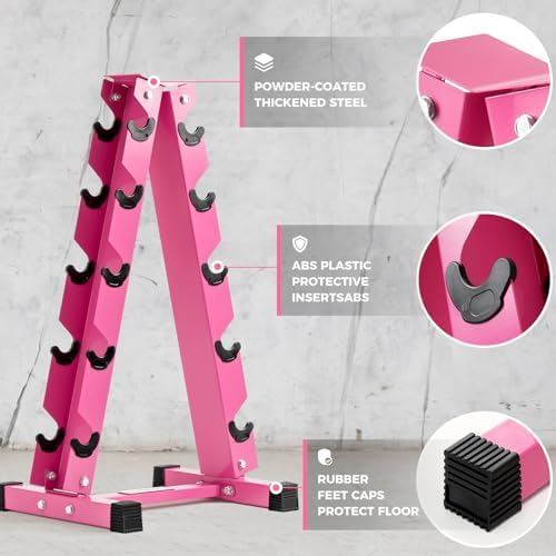 RitFit 250LB Rubber Hex Dumbbells with Weights Rack for Home Strength Training | RitFit 300LB Rubber Hex Dumbbells and