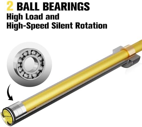 RitFit 7FT Olympic Barbell for Strength and Weightlifting Training - 2 Inch Olympic Bar for Squat, Deadlift, Bench Press