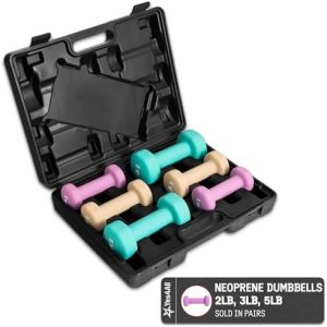 Yes4All Neoprene Coated Dumbbell Hand Weights with Multiple Weight Options for Home Gym Fitness Lovers | Yes4All Anti-R