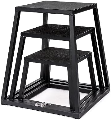 Rage Fitness Anti-Slip 12-18-24 Inch Plyo Box for Home Gym Strength Training Rage Fitness Pre-Assembled 12-18-24 Inch