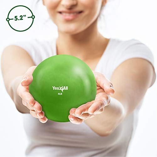 Yes4All Weighted Toning Balls for Exercise and Pilates | Yes4All Soft Medicine Balls for Balance and Flexibility Traini