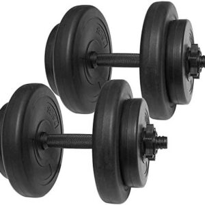 Fitvids Contoured Handle Cast Iron Adjustable Dumbbell Weight Set, 200-Pound Pair Fitvids Contoured Handle Cast Iron A