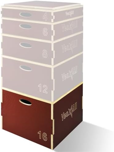 Yes4All 3 In 1 Wooden Plyo Box for Home Jump Training and Outdoor Exercise | Yes4All Plyometric Box Platform: Versatile