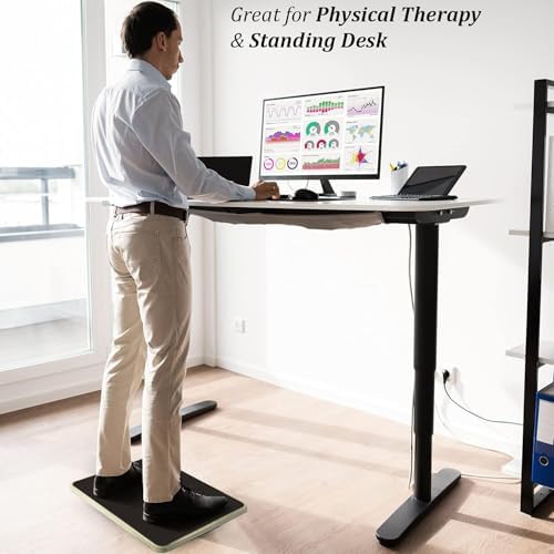 Yes4All Professional Anti-Slip Rocker Board for Leg Workout and Standing Desk Use | Yes4All 350LBS Wood Balance Board,