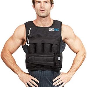 RUNmax Adjustable Weighted Vest for Men and Women 150LBS Max Weight with Shoulder Pads 20LBS Start_weight 150LBS max_wei
