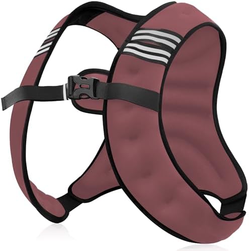 Weighted Vest for Men and Women - 10/15/20lbs - Reflective Stripe - Workout Equipment for Strength Training, Running, Wa