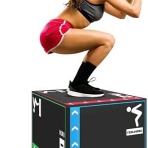 Jumping Plyo Box High Density Foam Heavy Duty Jumping Box for Home Gym Fitness Workout Exercise