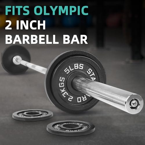 Fitvids Olympic Cast Iron Weight Plates for Strength Training & Weightlifting Home Gym | Fitvids 255 Pounds Olympic Cas