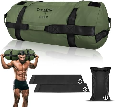 Yes4All Adjustable Sand Bags for Workout, Ideal for Home Gym and Fitness Lovers, Multiple Colors and Sizes Available (5