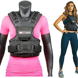 Women's miR Weighted Vest for Stress Relief and Focus - Adjustable from 10lbs to 50lbs - Solid Iron Weights | miR Women