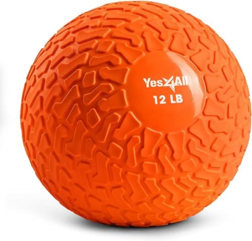 Yes4All Slam Balls, Durable PVC Sand Filled, Core Strengthening Workout Ball for Fitness Enthusiasts at Home Gym