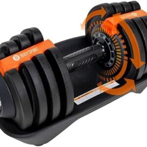 BodySport 40 Pound Adjustable Dumbbells - 3 to 40 Pounds Range, Ideal for Home Gym Workouts, Top Search: Adjustable Dumb