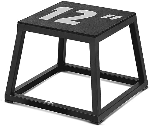 High Capacity Metal Plyometric Box for Home Gym Workouts | Pre-Assembled Yes4All Plyo Jump Platform, 550lbs Step Box |