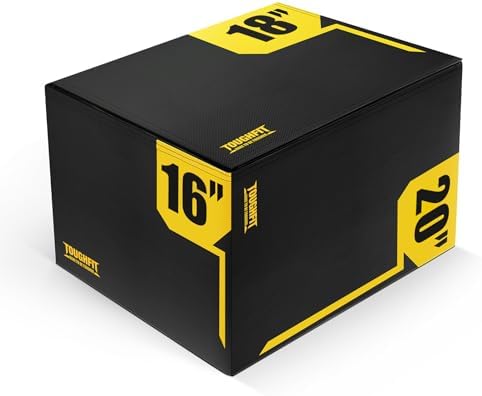 ToughFit Plyo Box - Adjustable Height Foam Plyometric Box for MMA and Crossfit Enthusiasts - Ideal for Home Gym Training