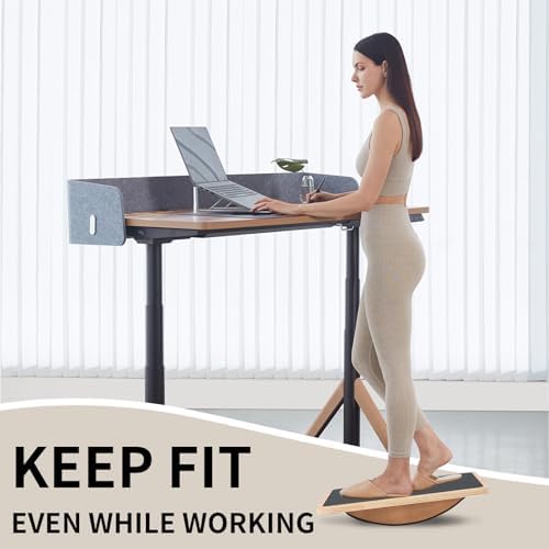 Balance Board Professional for Adults Anti-Slip 350LBS for Physical Therapy Standing Desk Core Strength Wooden Balance B